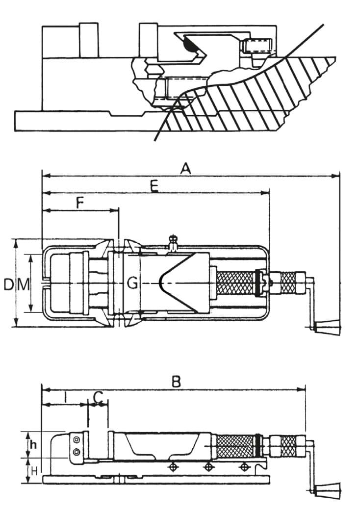 Hydraulischer Frässchraubstock