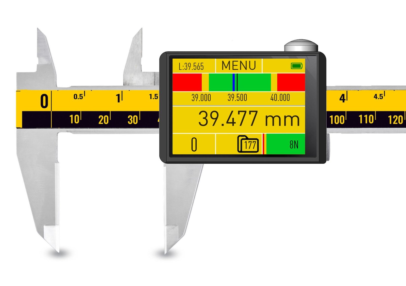 150mm DataMet eFORCE 1-20N Caliper CERAMIC Wireless + USB (SWISS System)
