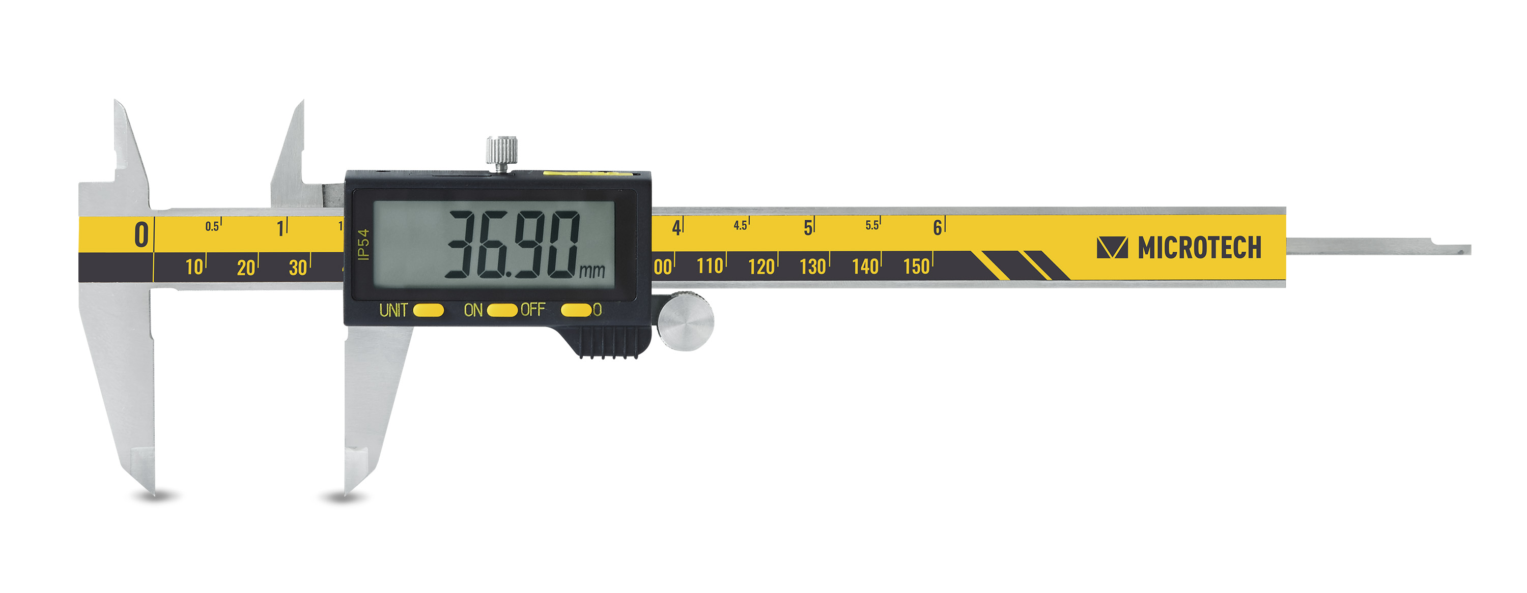150mm Digitaler Präzisionsmessschieber, 0,01mm Auflösung, Micro‑USB, handgefertigte Backen, ISO 17025 kalibriert - Microtech Metrology