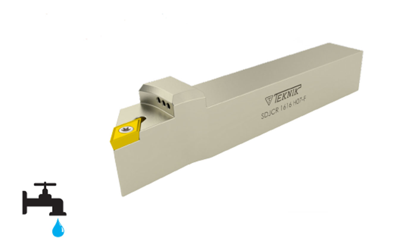 H07-F-IC Turning Holder internal Cooling for DCMT 0702 inserts - Teknik Makina