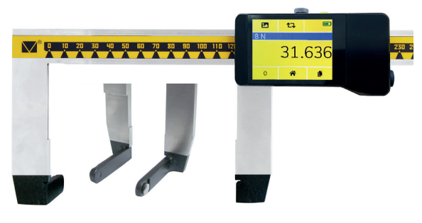 1500–2000mm Lang-Messschieber, 0,01mm Auflösung, Color 2,4" Touchscreen, Wireless+USB - Microtech Metrology