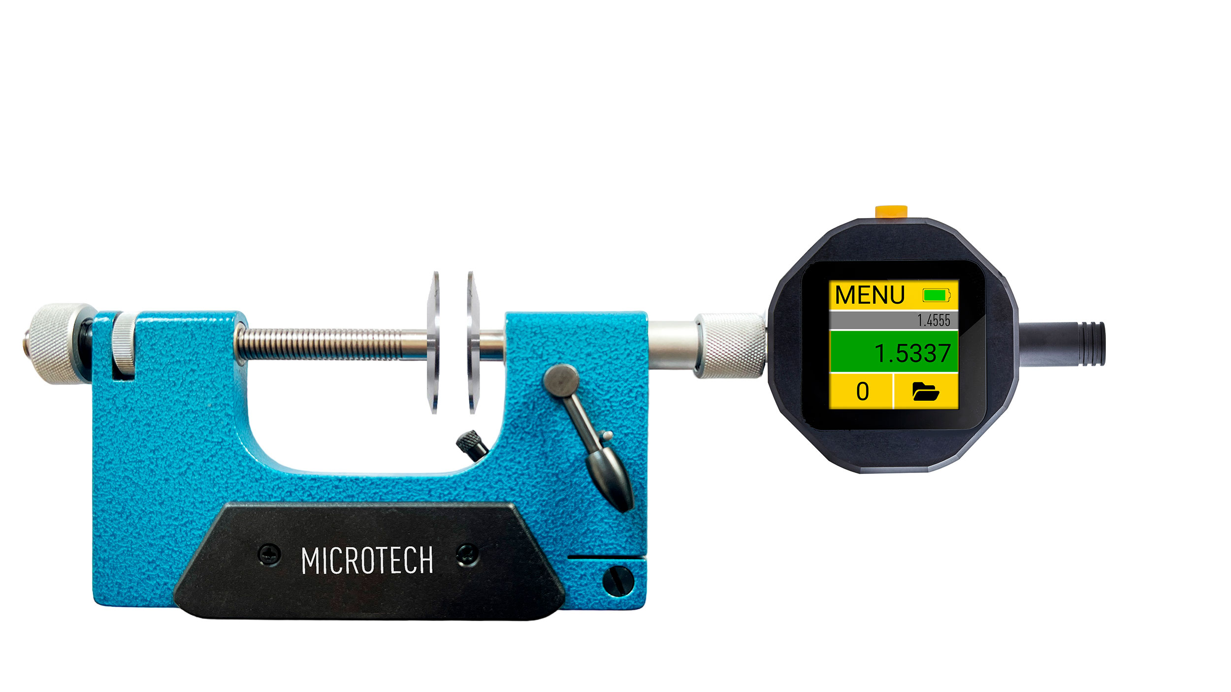 150–200mm Digital Dial Micrometer, 0.007mm, Teller Ø35mm, 85mm Depth - Microtech Metrology