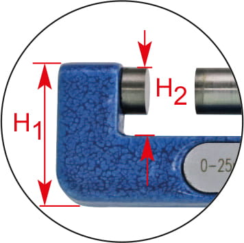 Bügelmessschraube mit flachem Bügel