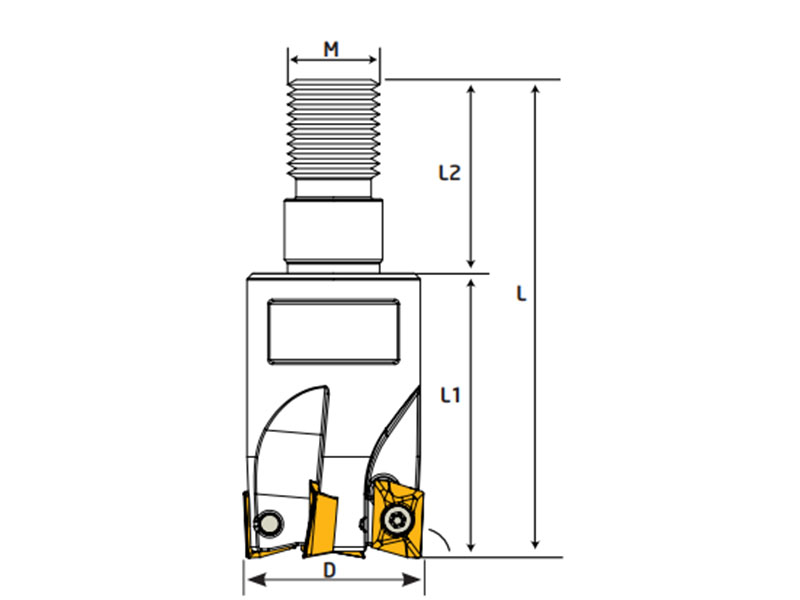 Einschraubfräser für APMT 0602 Wendeplatten