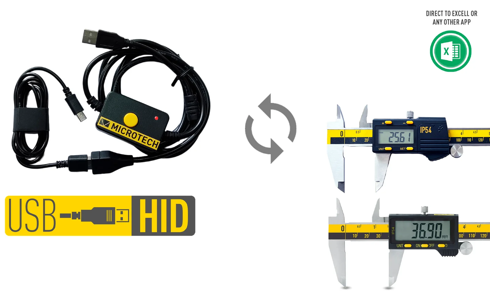 USB HID data cable for Certi Met digital instruments