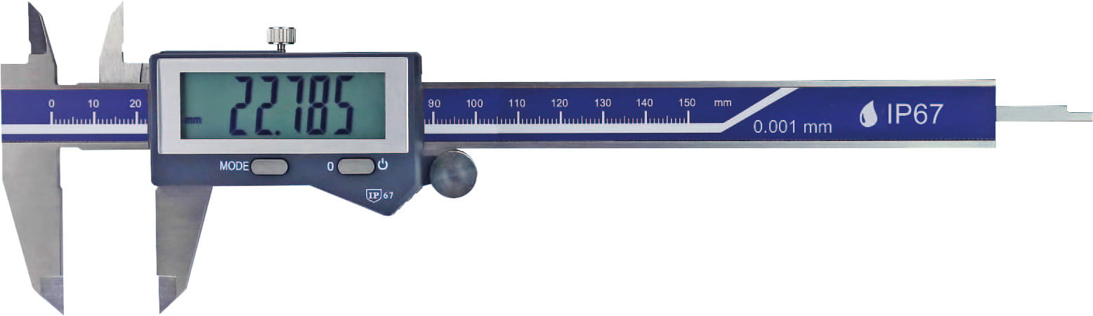 150mm Digital-Taschen-Messschieber Mit Ablesung 0,001 mm, IP 67