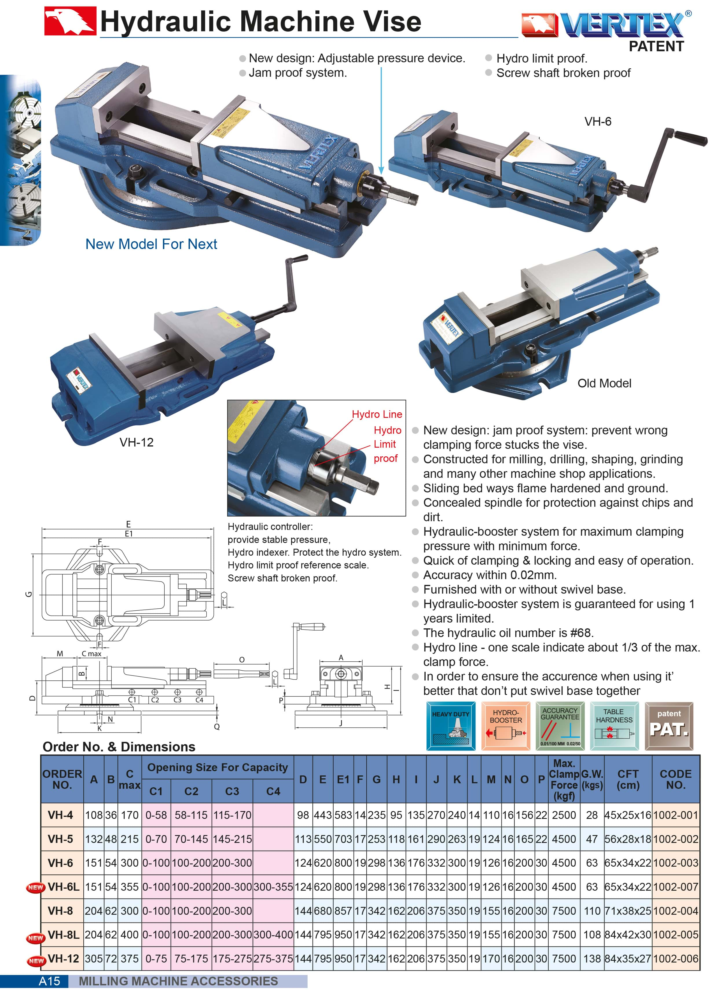 Hydraulischer Maschinenschraubstock